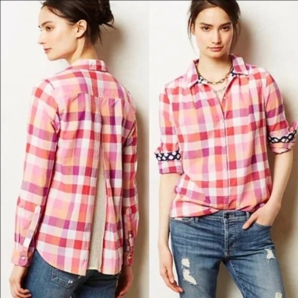 Isabella Sinclair hibiscus tea plaid shirt